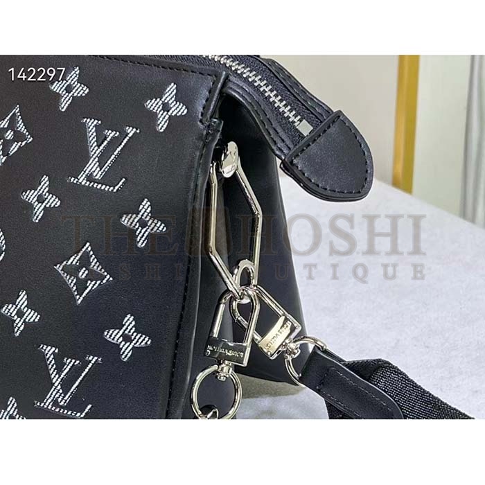 L0vis Vvtt0n LV Women Coussin BB Handbag Black Glass Beads Polyester Satin Master Quality