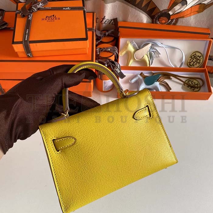 H**me5 Women Mini Kelly 20 Bag Suede Leather Gold Hardware-Gold Master Quality