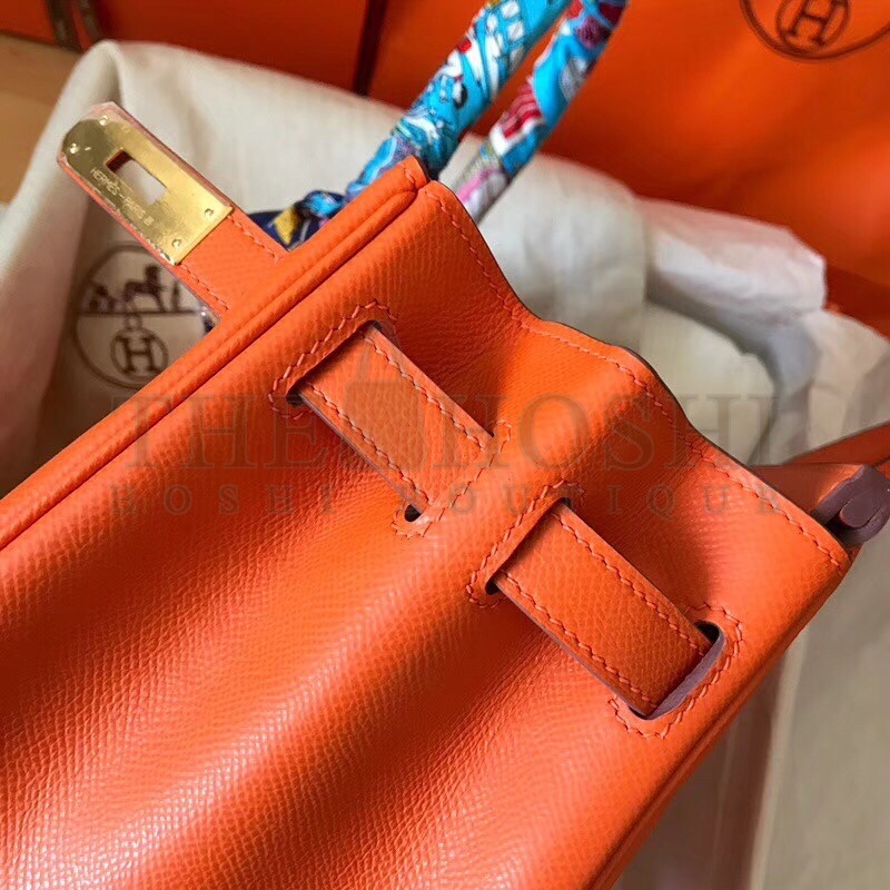 H**me5 Orange Birkin 30cm Epsom Handmade Bag Master Quality