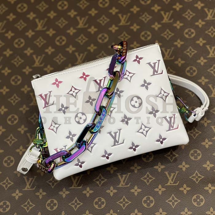 L0vis Vvtt0n LV SKI Women Coussin BB Handbag Gray Lambskin Calf-Leather Master Quality