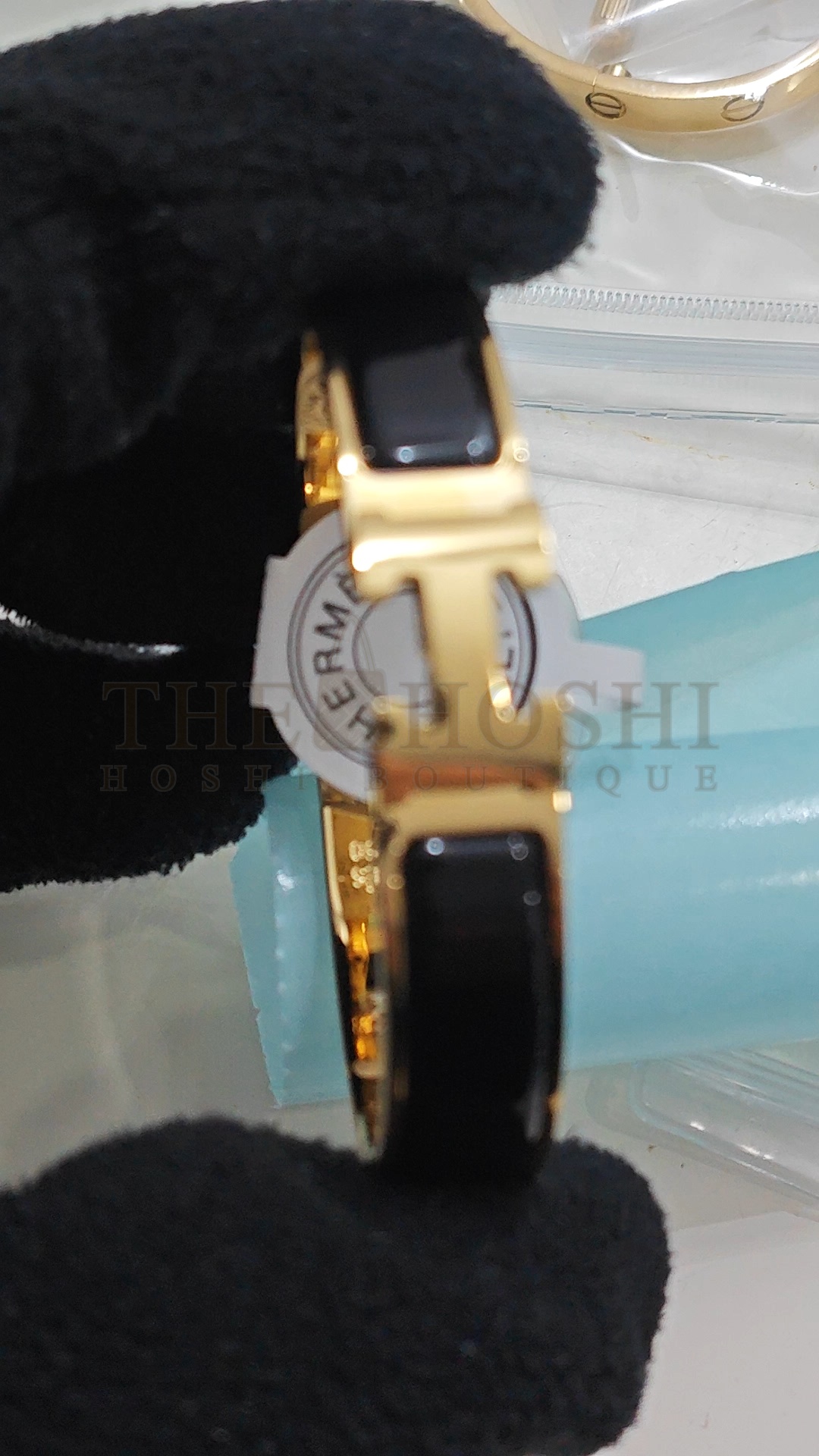 H**me5 Fake Bracelet, Clic H bracelet Dupe, Black Enamel, Three Color Master Quality