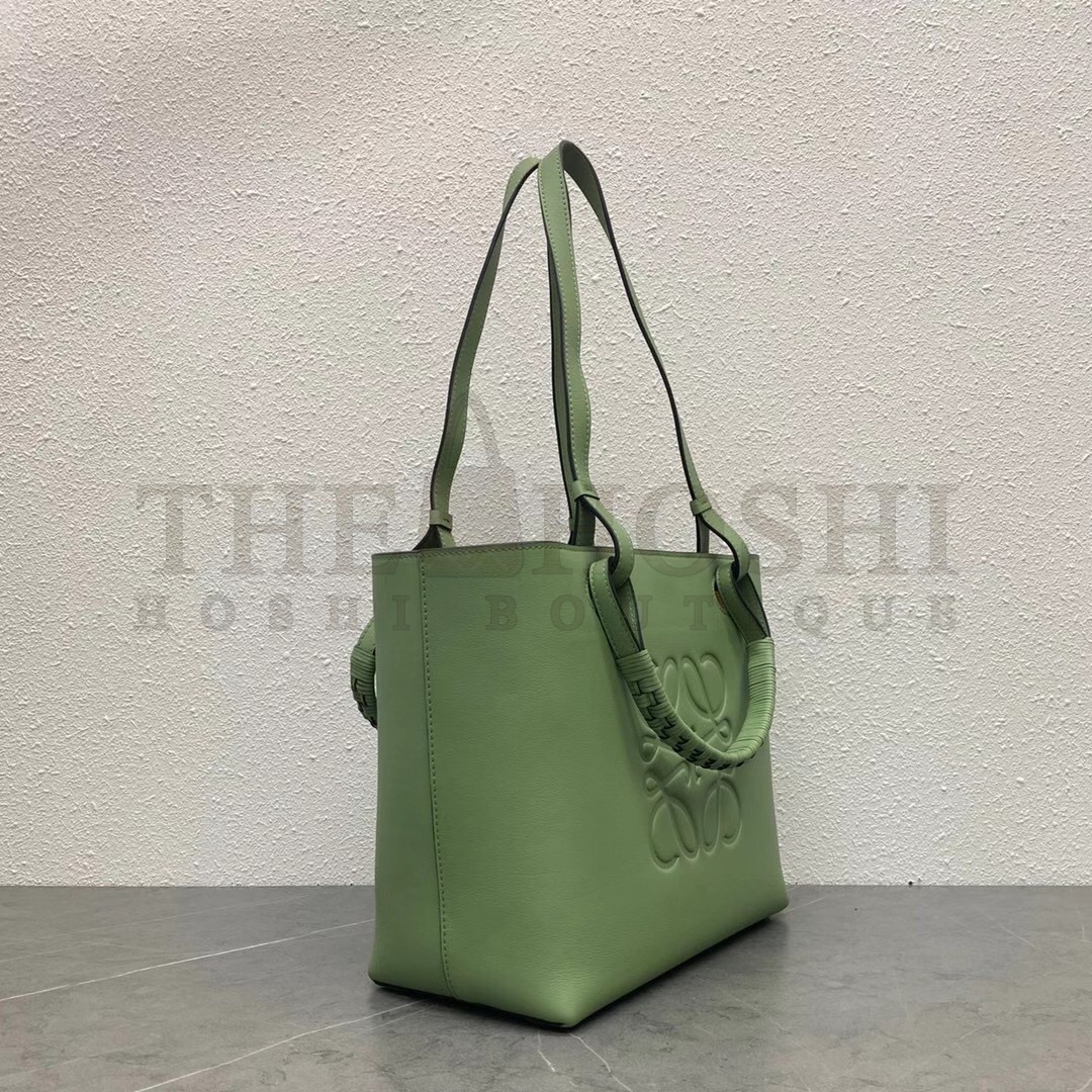 L0ew* Anagram Small Tote In Rosemary Classic Calfskin Master Quality