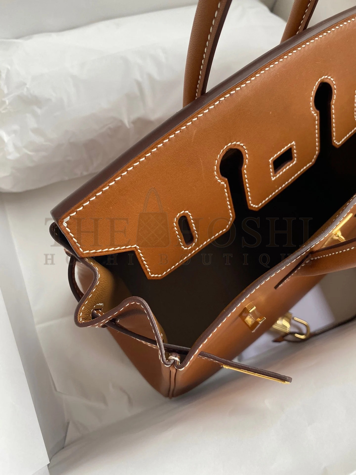 H**me5 Birkin 25 Retourne Handmade Bag In Gold Barenia Calfskin Master Quality