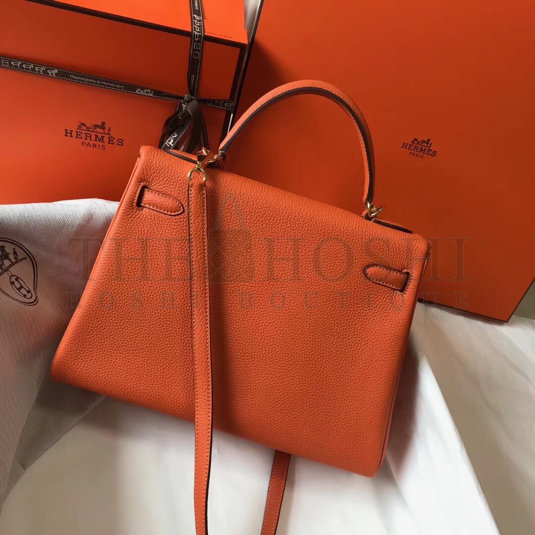 H**me5 Orange Clemence Kelly 32cm Retourne Bag Master Quality