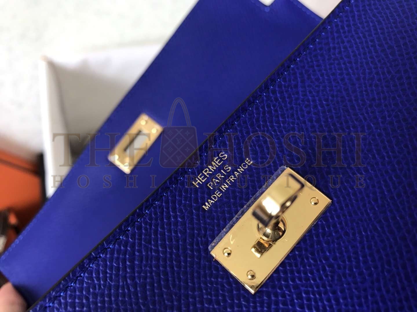 H**me5 Kelly Classic Long Wallet In Blue Electric Epsom Leather Master Quality