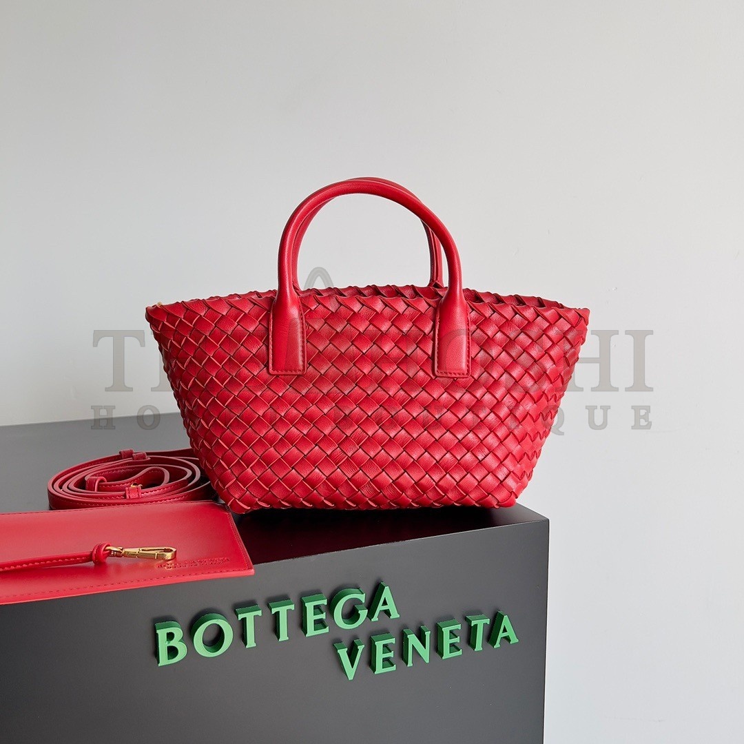 B0tt*ga Ven*ta Cabat Mini Bag In Red Intrecciato Lambskin Master Quality