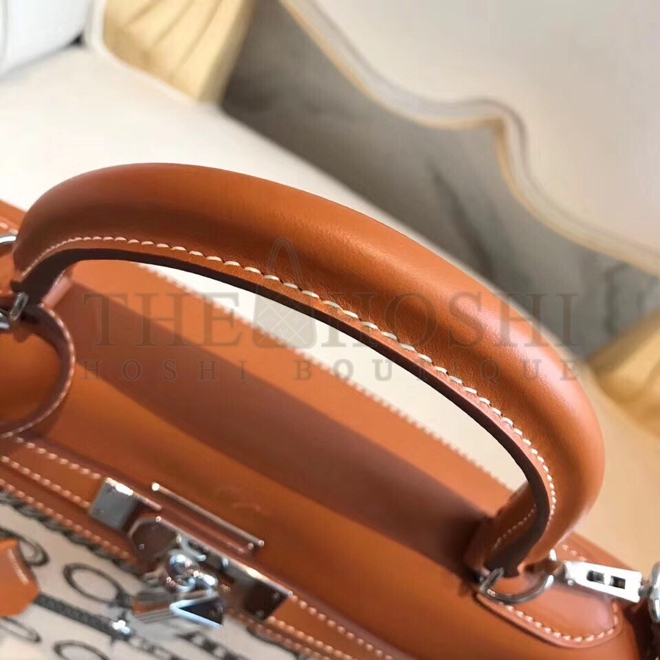 H**me5 Kelly 28cm De Camp Dechainee Toile Bag Master Quality