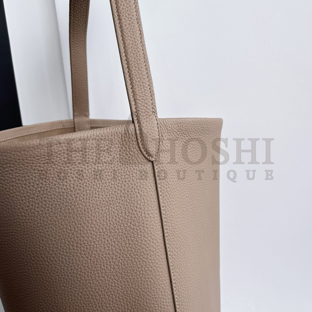 The R0w Small N/S Park Tote in Taupe Grained Leather Master Quality