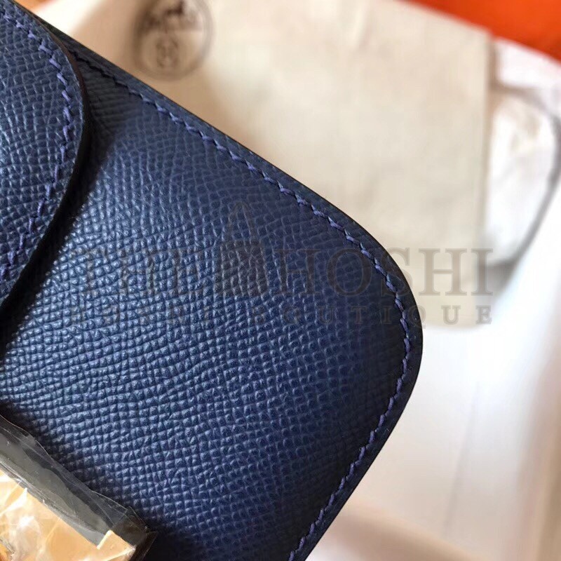 H**me5 Mini Constance 18cm Sapphire Epsom Bag Master Quality