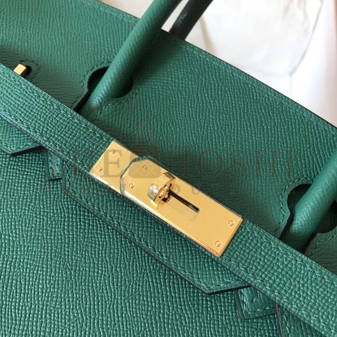 H**me5 Malachite Birkin 30cm Epsom Handmade Bag Master Quality