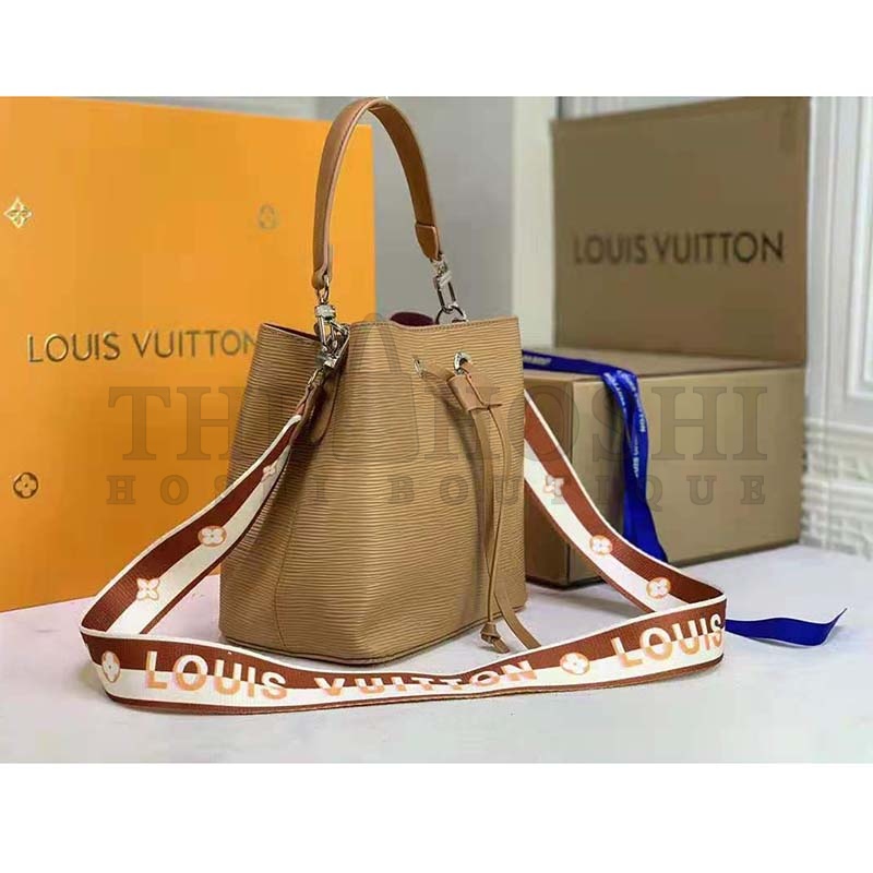 L0vis Vvtt0n LV Women NéoNoé BB Bucket Bag Gold Epi Grained Cowhide Master Quality