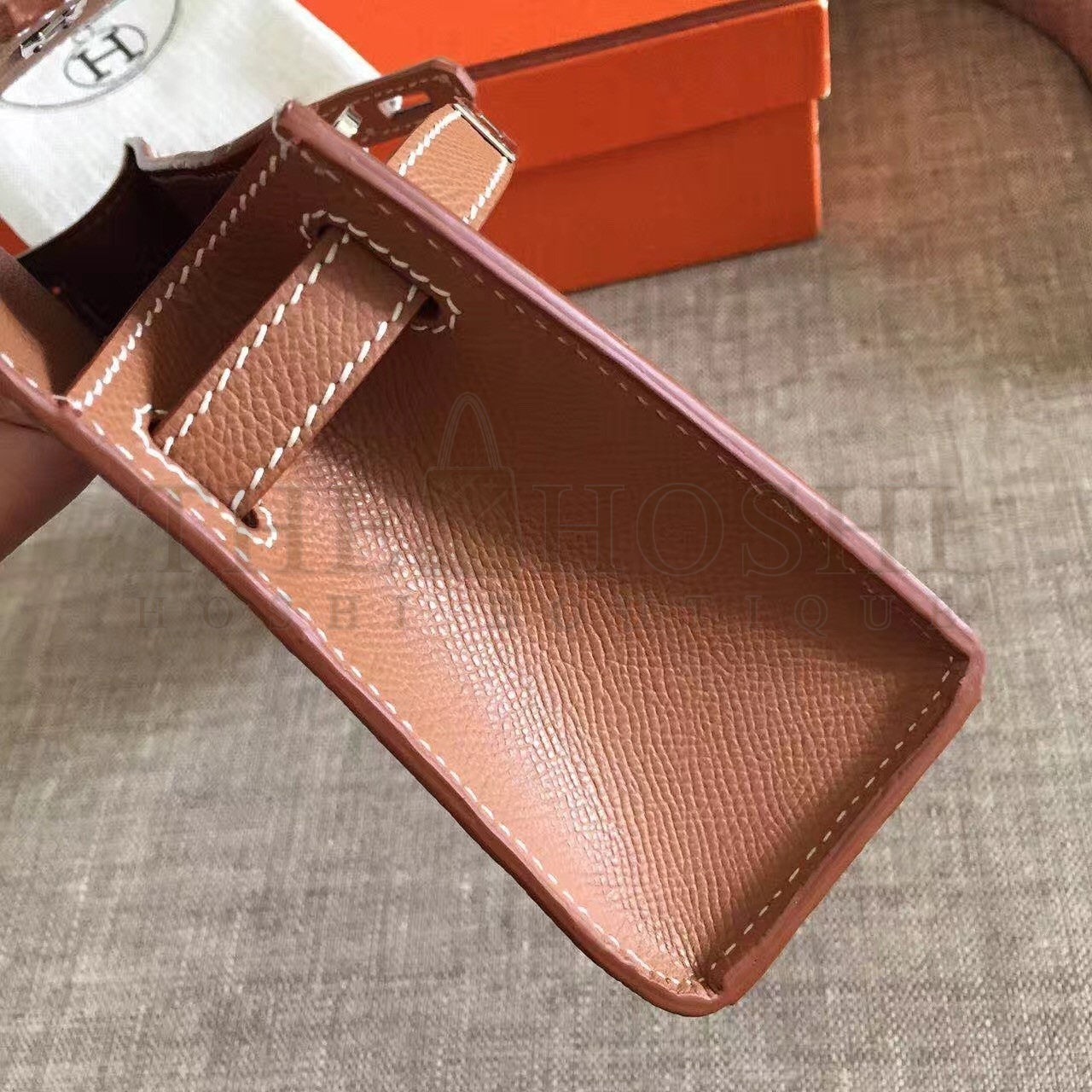 H**me5 Brown Kelly Pochette Epsom Handmade Bag Master Quality