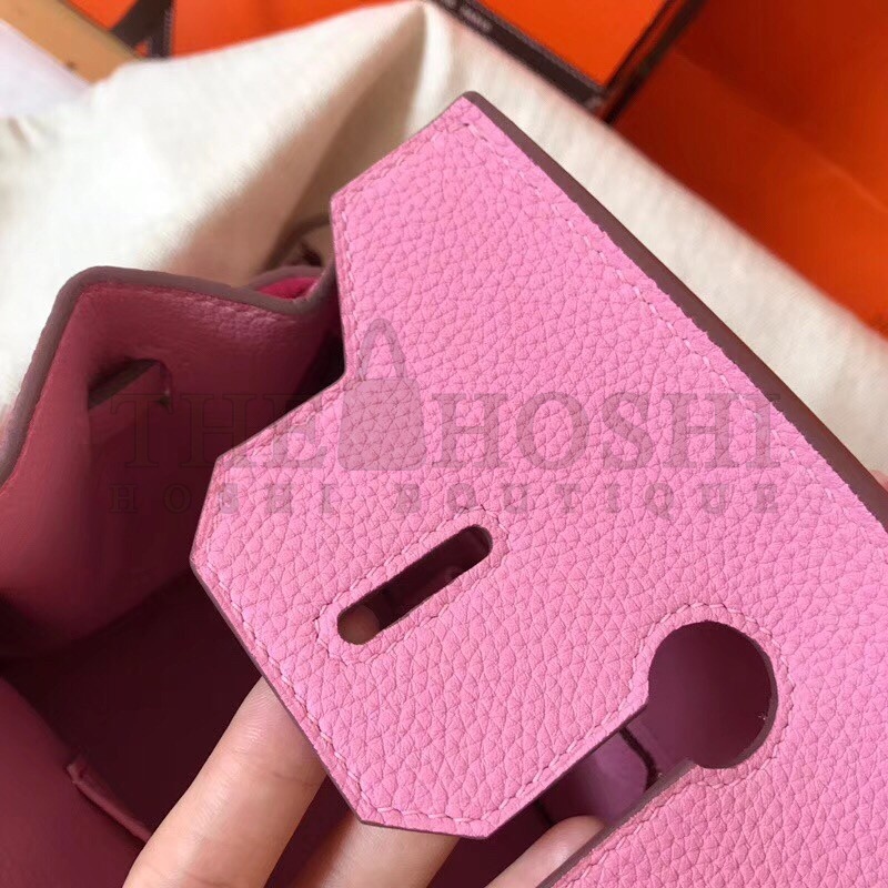 H**me5 Pink Birkin 30cm Clemence Handmade Bag Master Quality