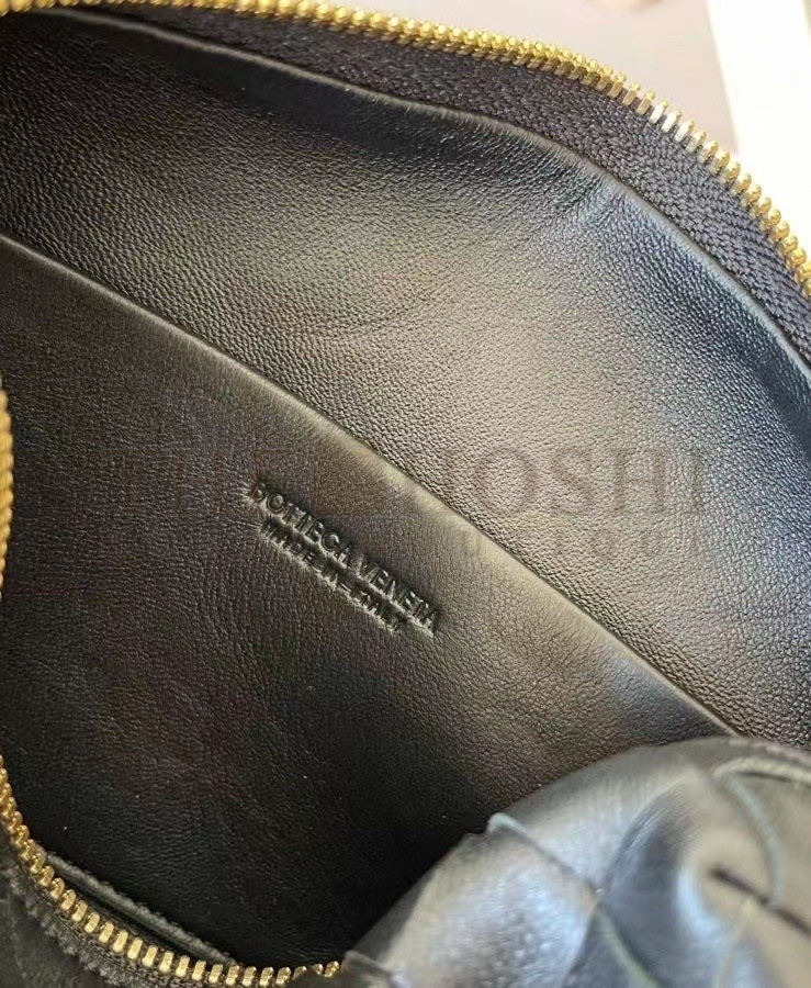 B0tt*ga Ven*ta Mini Loop Bag In Black Intrecciato Lambskin Master Quality