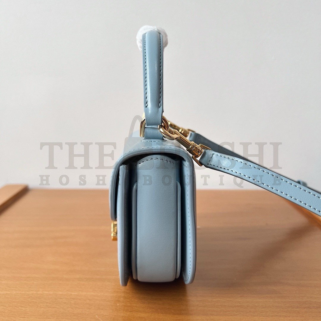 Ce1i*e Mini Besace Clea Bag in Pale Blue Calfskin Master Quality