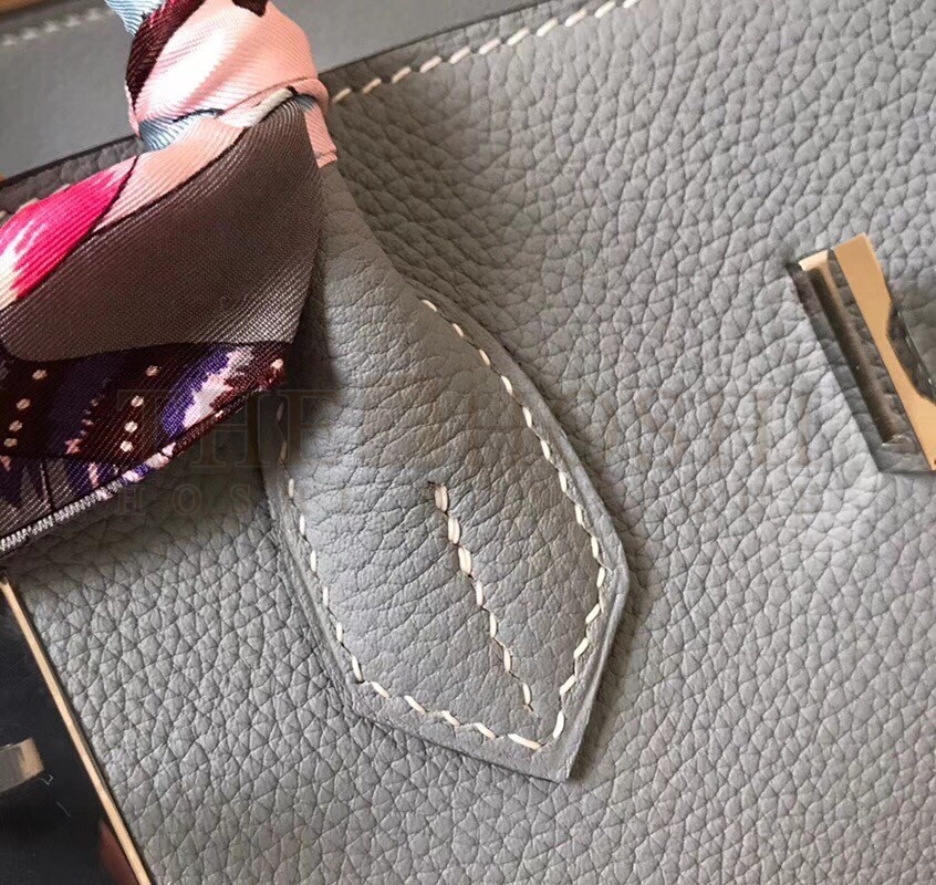 H**me5 Blue Lin Birkin 35cm Clemence Handmade Bag Master Quality