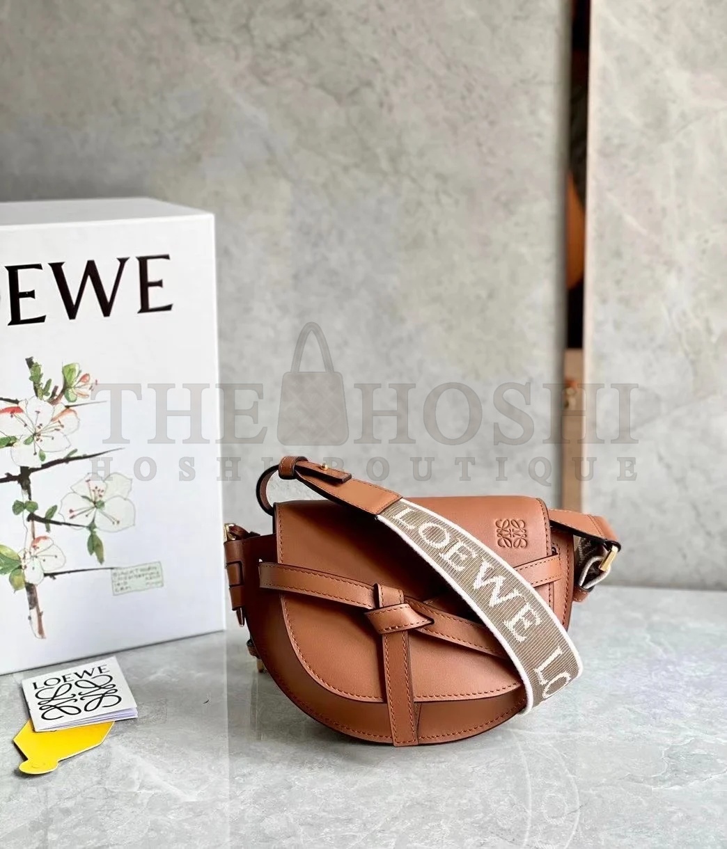 L0ew* Gate Dual Mini Bag In Tan Calfskin Master Quality