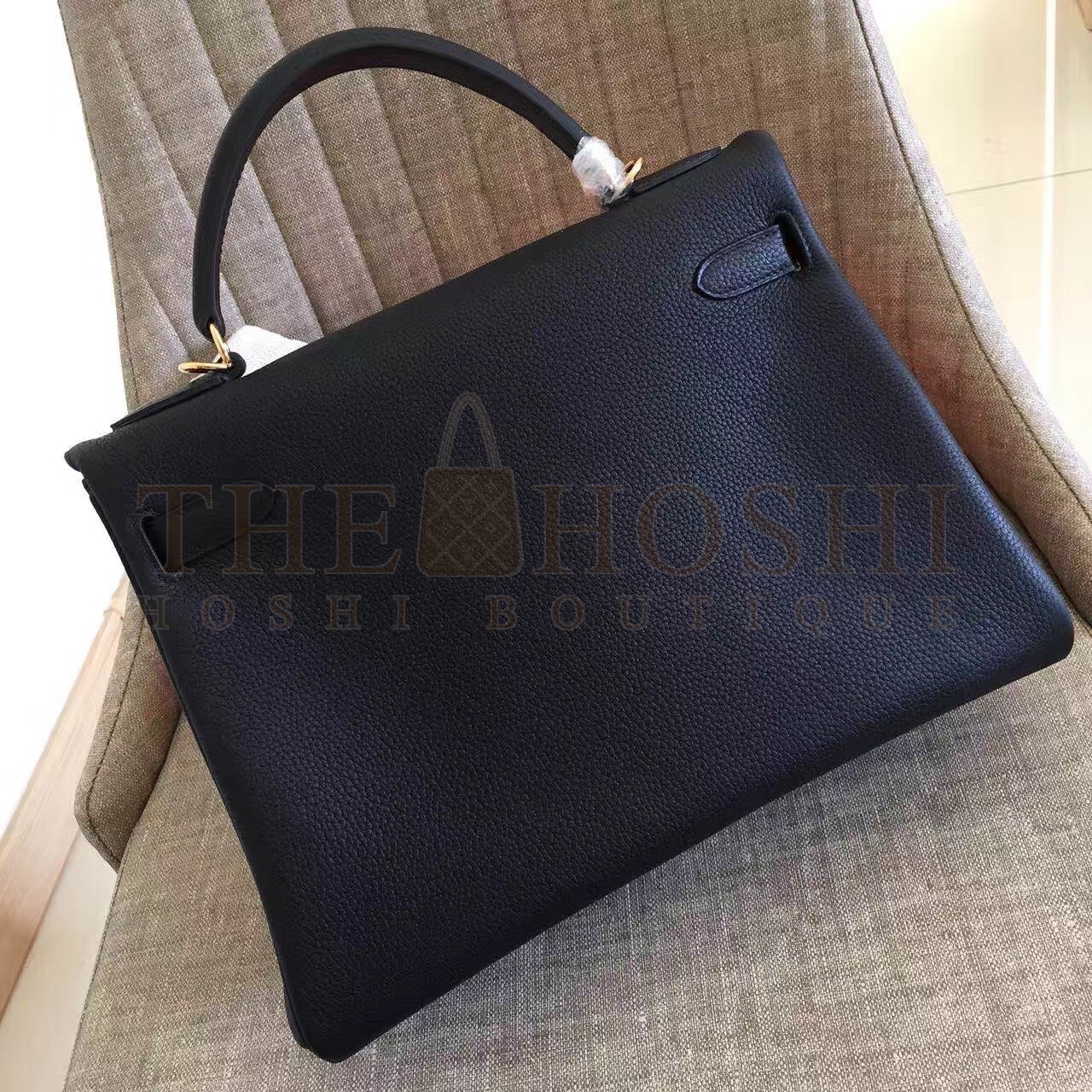 H**me5 Black Clemence Kelly Retourne 32cm Handmade Bag Master Quality