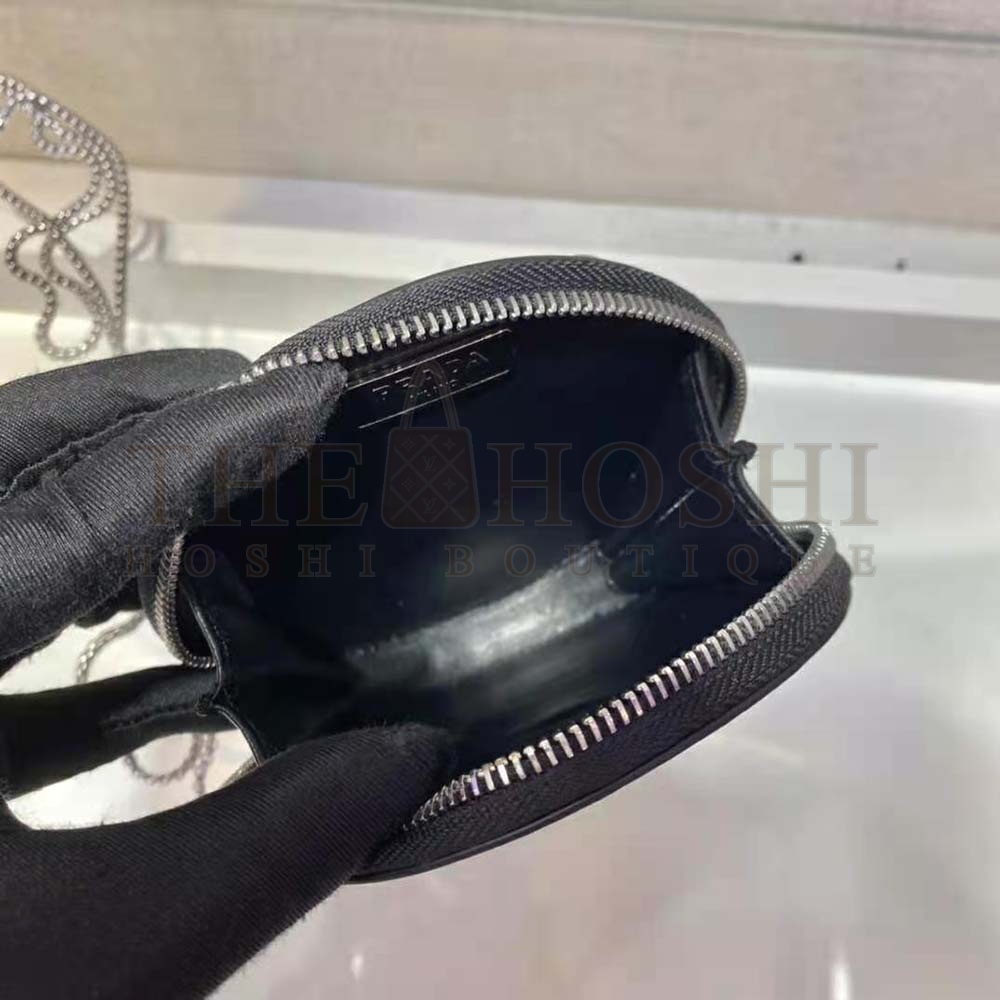 Pra*a Women Brushed Leather Mini-Pouch Master Quality