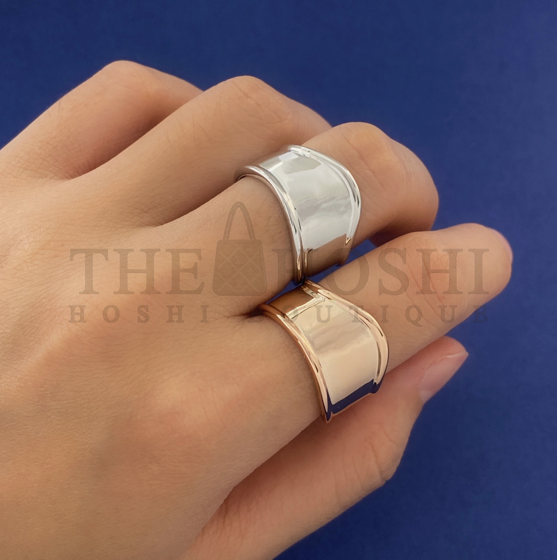 T*f*ny Medium Bone CuffinSterling Silver Ring Master Quality