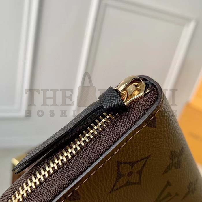 L0vis Vvtt0n LV Unisex Clémence Wallet Brown Monogram Reverse Coated Canvas Master Quality