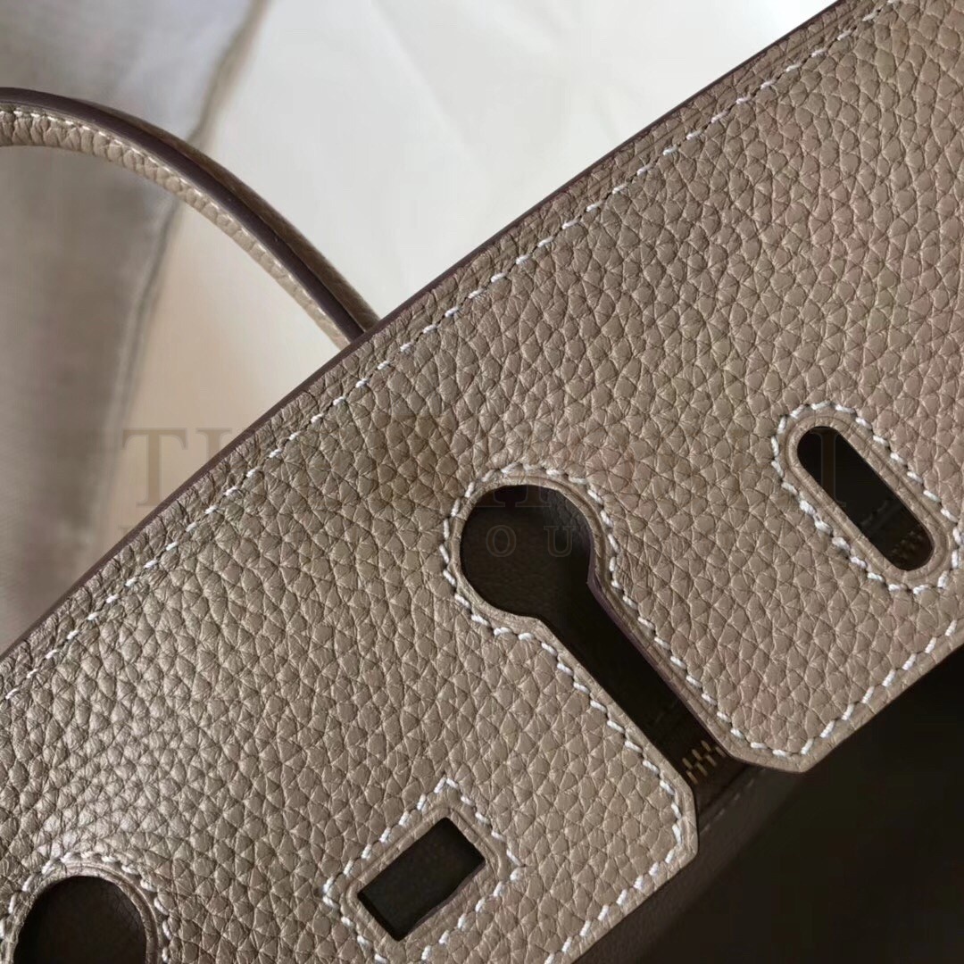 H**me5 Birkin 25cm Bag In Tourterelle Clemence Leather Master Quality