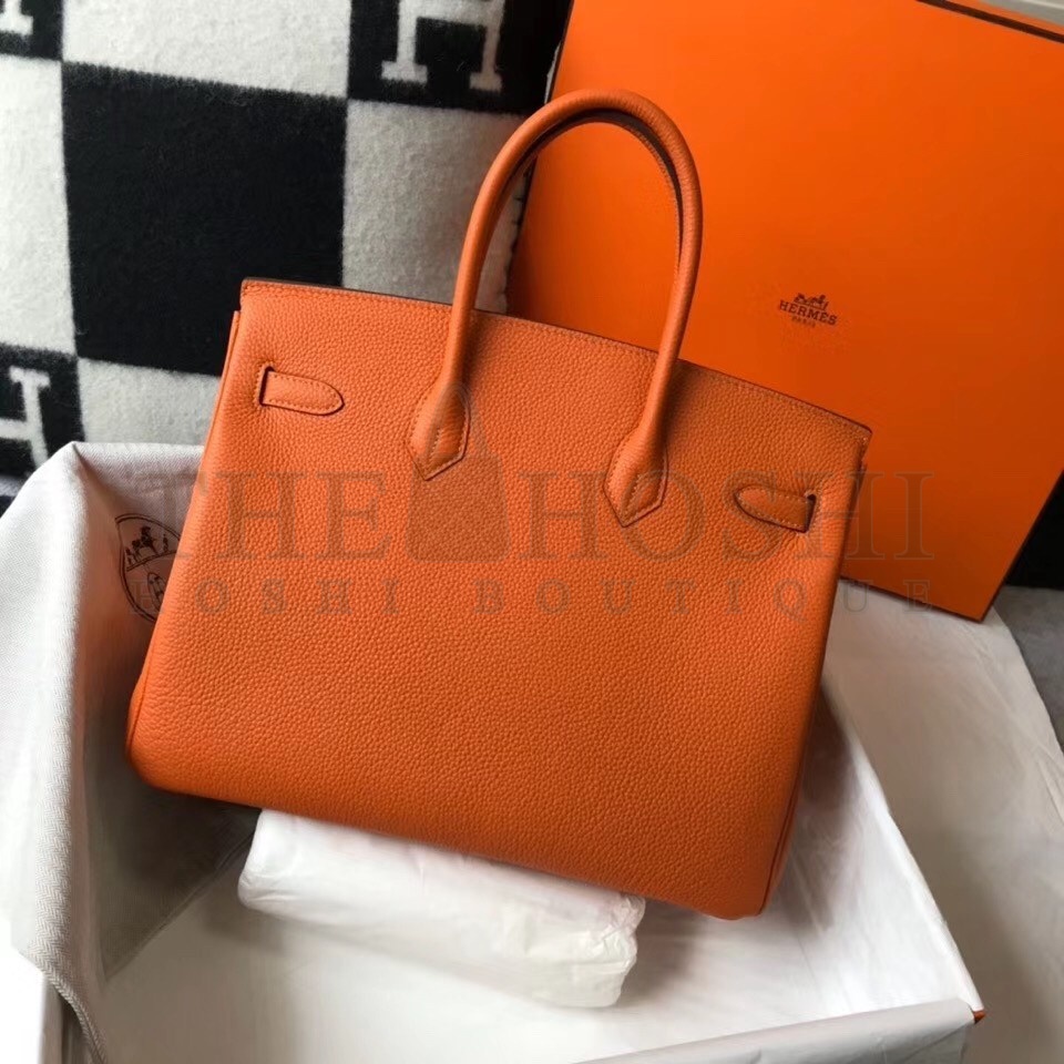 H**me5 Orange Clemence Birkin 35cm Bag Master Quality