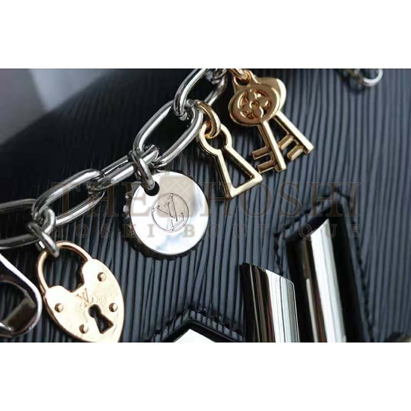 L0vis Vvtt0n LV Women Twist MM LV Love Lock Charms Handbag in Epi Cowhide Leather-Black Master Quality