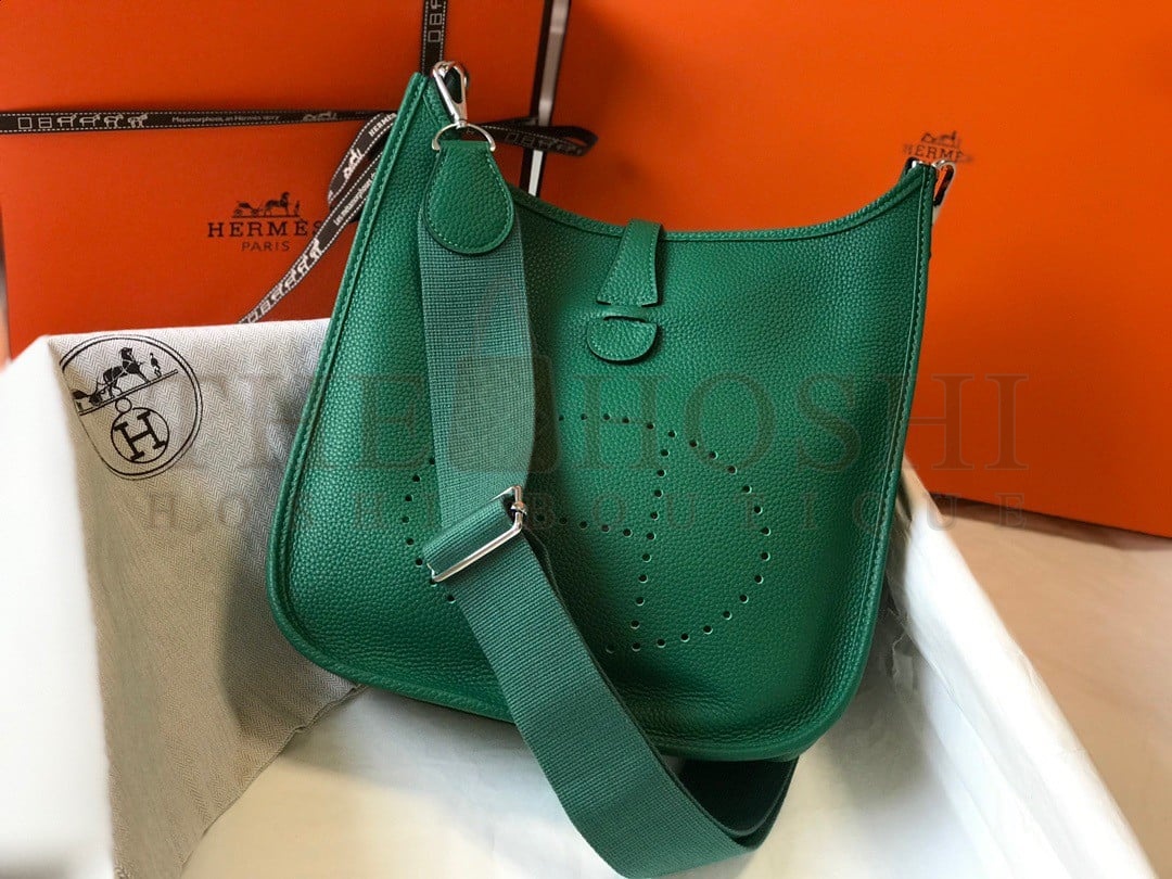 H**me5 Evelyne III 29 Bag In Vert Vertigo Clemence Leather Master Quality