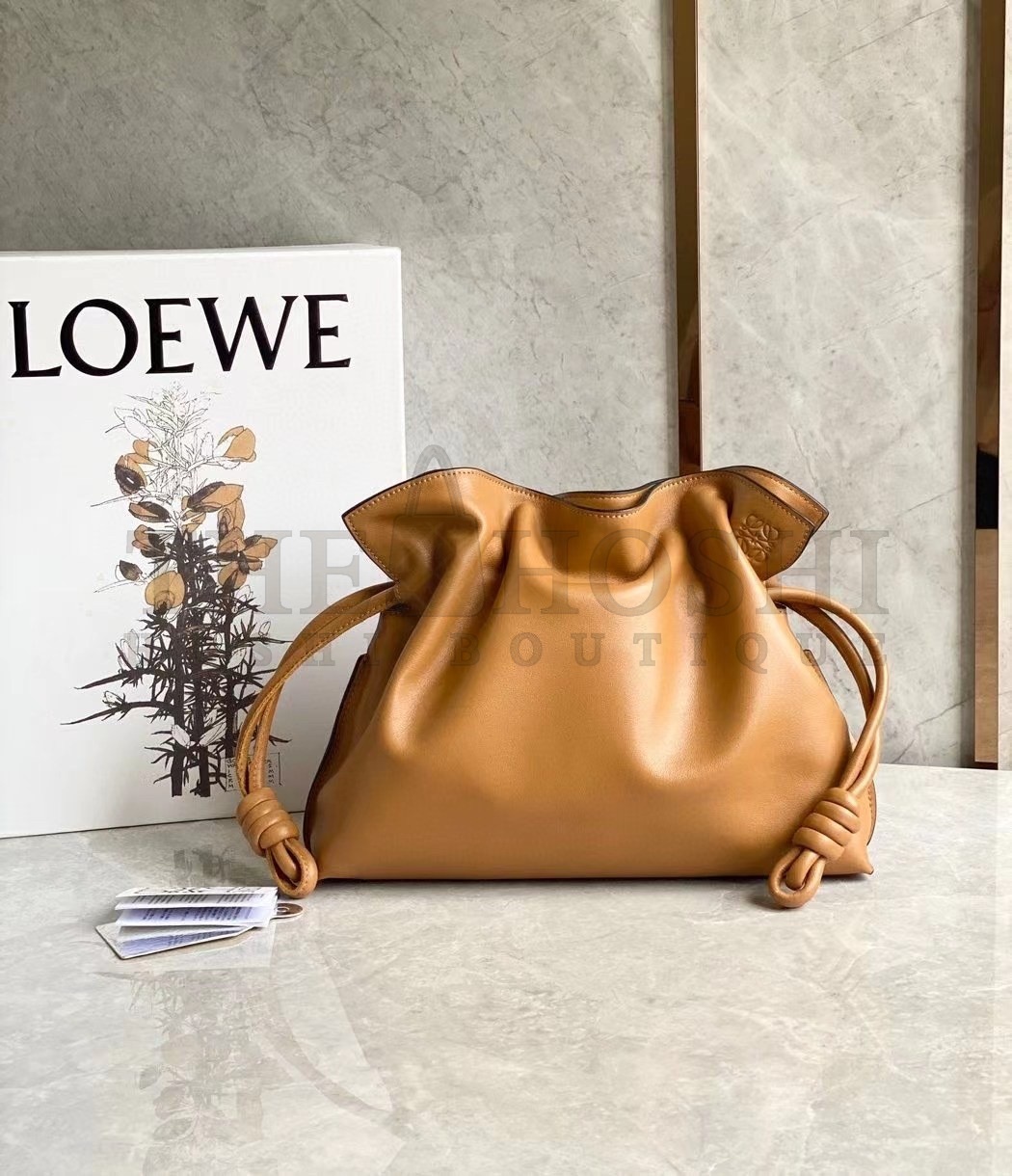 L0ew* Flamenco Clutch In Brown Nappa Leather Master Quality
