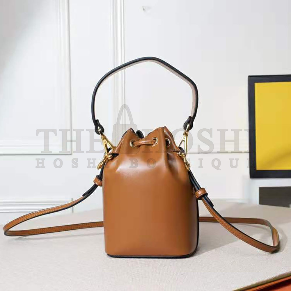 F**di Women Mon Tresor Leather Mini Bag-Brown Master Quality