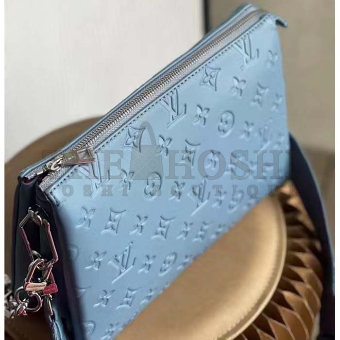 L0vis Vvtt0n LV Women Coussin PM Handbag Ice Blue Lambskin Cowhide Leather Master Quality