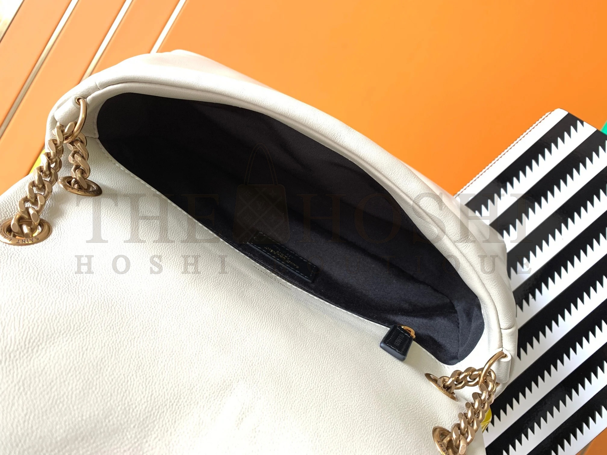 Sa1nt Lau*nt Calypso Shoulder Bag In White Lambskin Master Quality