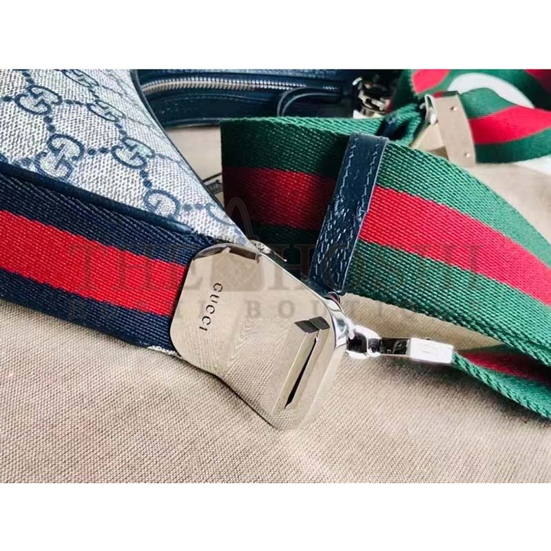 Gvc*1 Women GG Attache Large Shoulder Bag Beige Blue GG Svp*me Canvas Master Quality