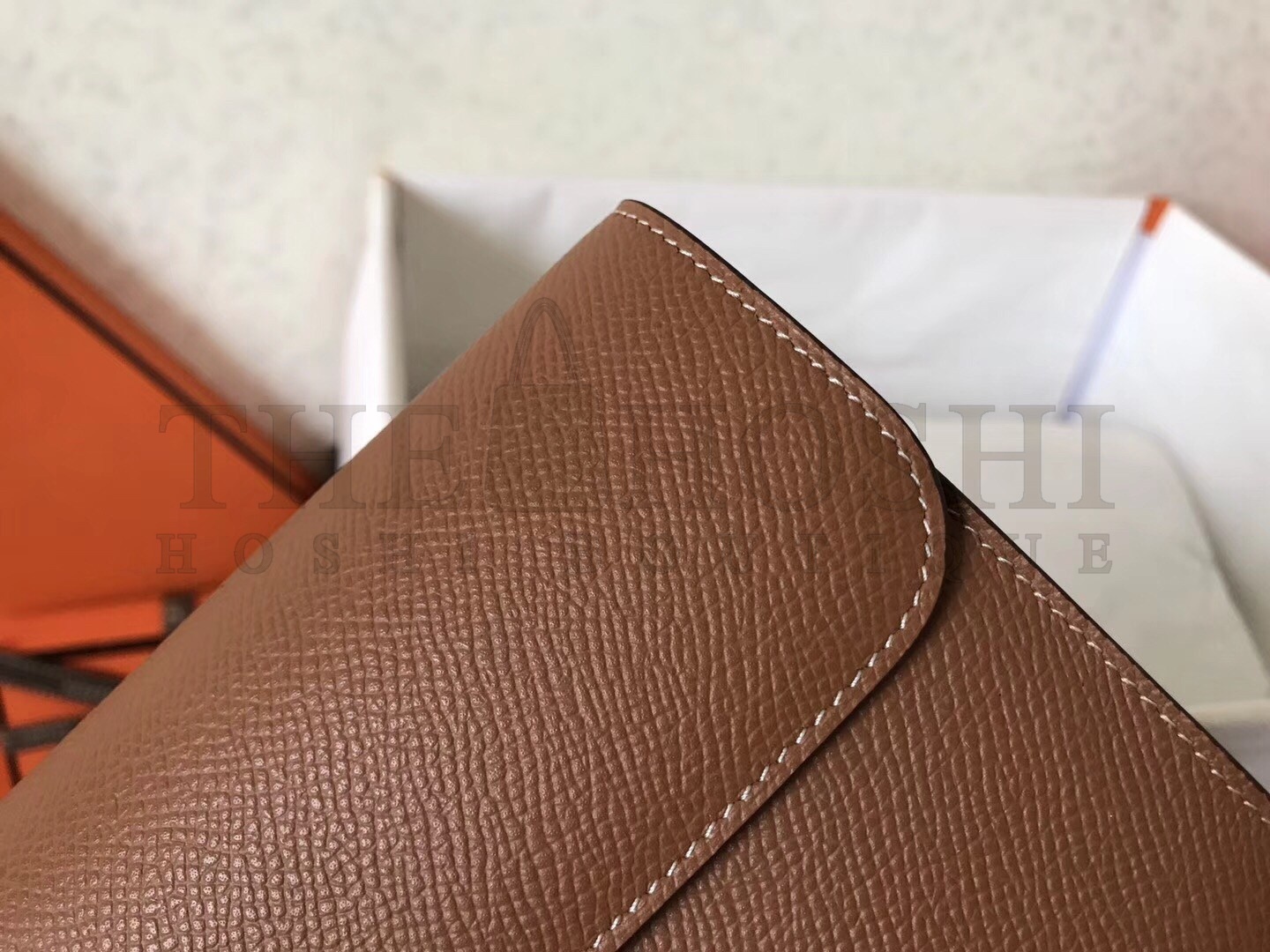 H**me5 Brown Epsom Constance Long Wallet Master Quality