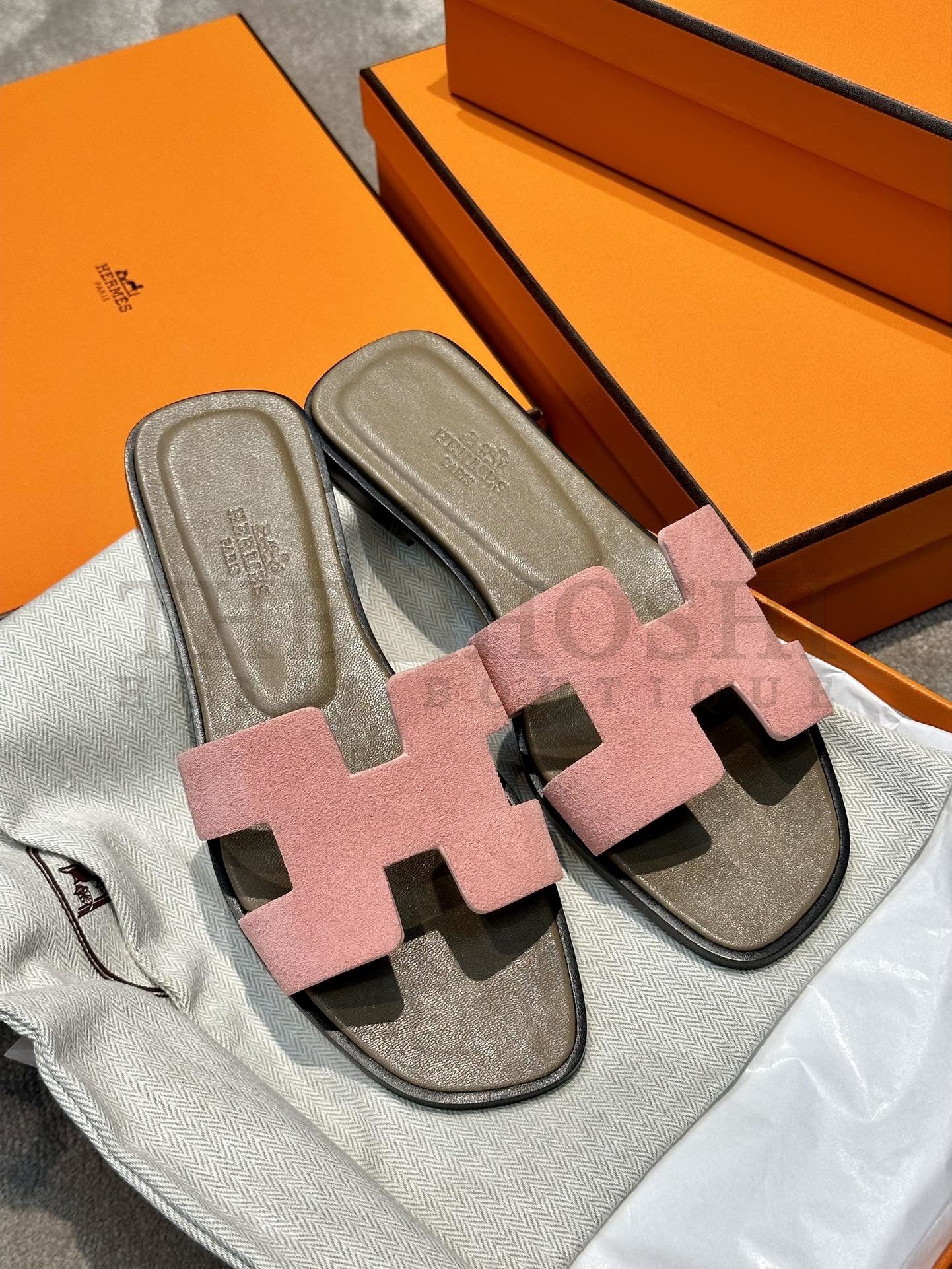 H**me5 Oran Sandal Slippers Real Leather denim Master Quality