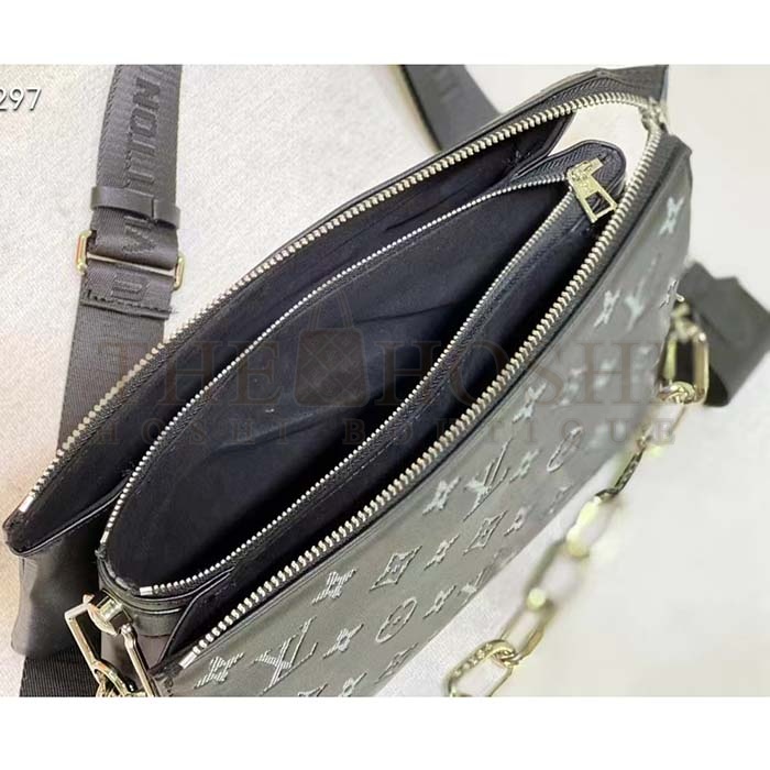 L0vis Vvtt0n LV Women Coussin BB Handbag Black Glass Beads Polyester Satin Master Quality