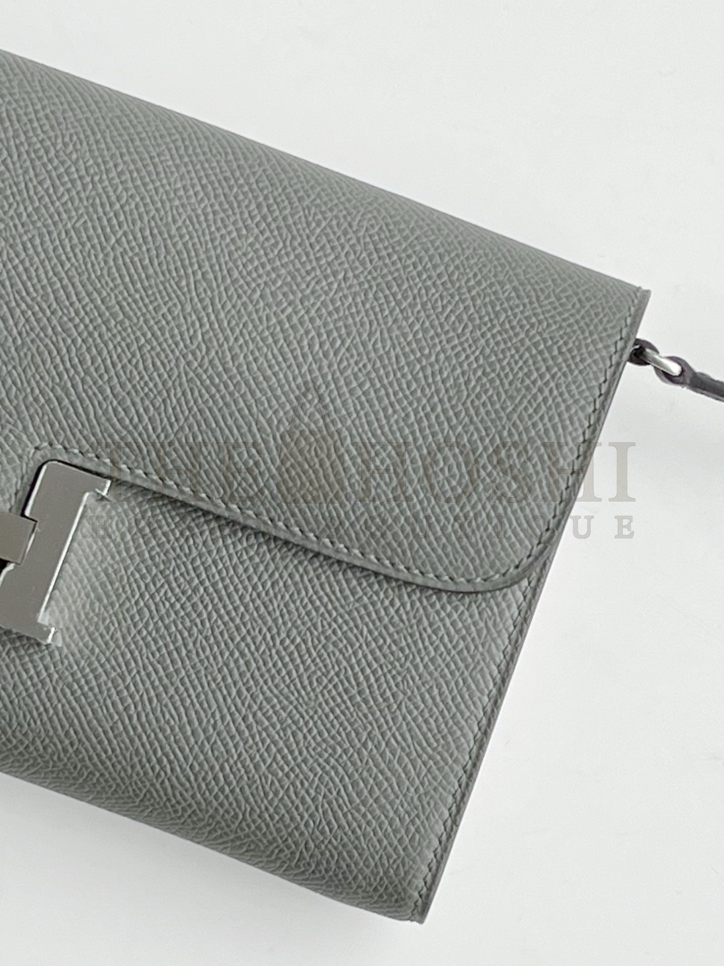 H**me5 Constance To Go Wallet in Gris Meyer Epsom Calfskin Master Quality