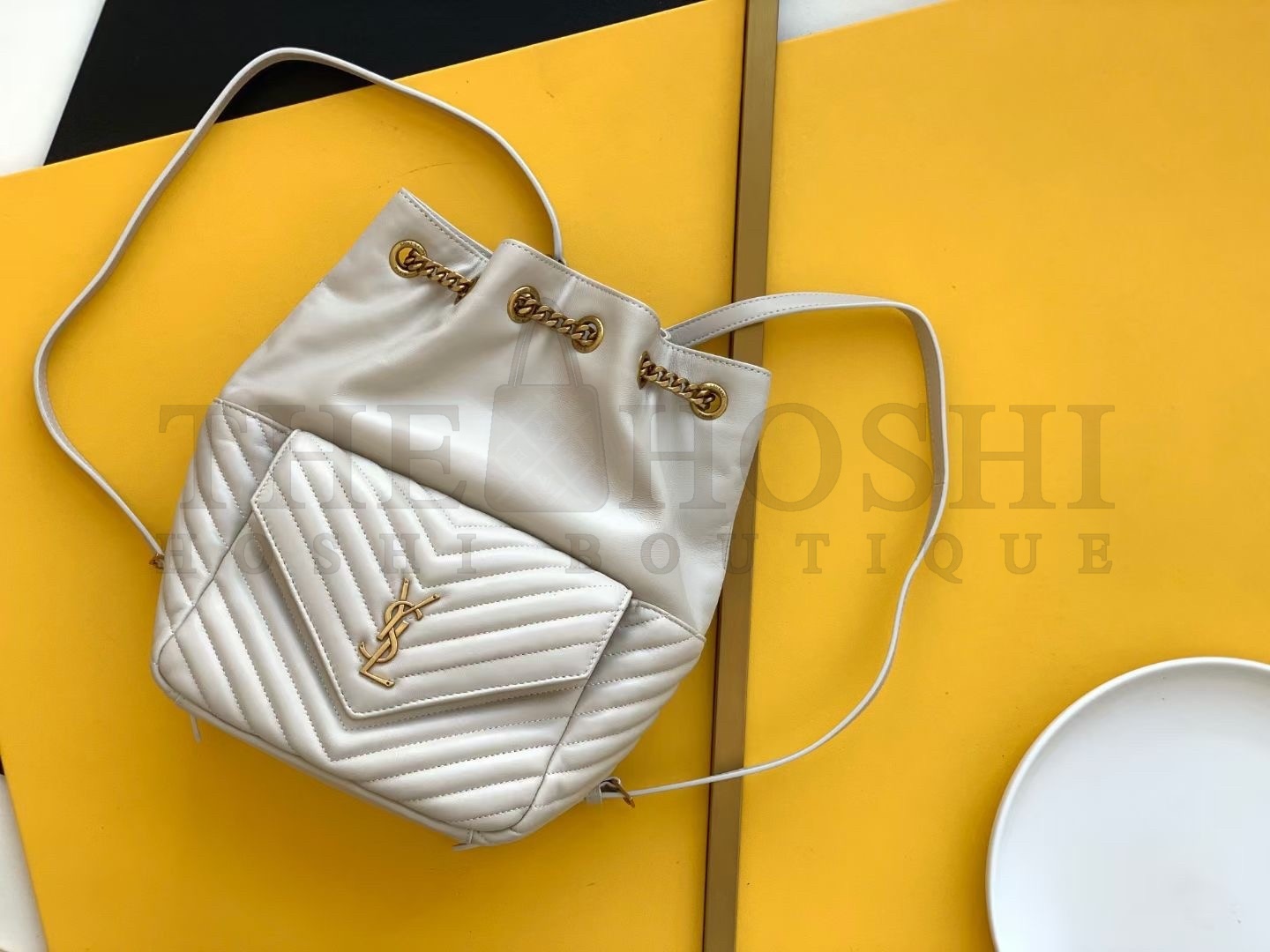 Sa1nt Lau*nt Joe Backpack In White Lambskin Master Quality