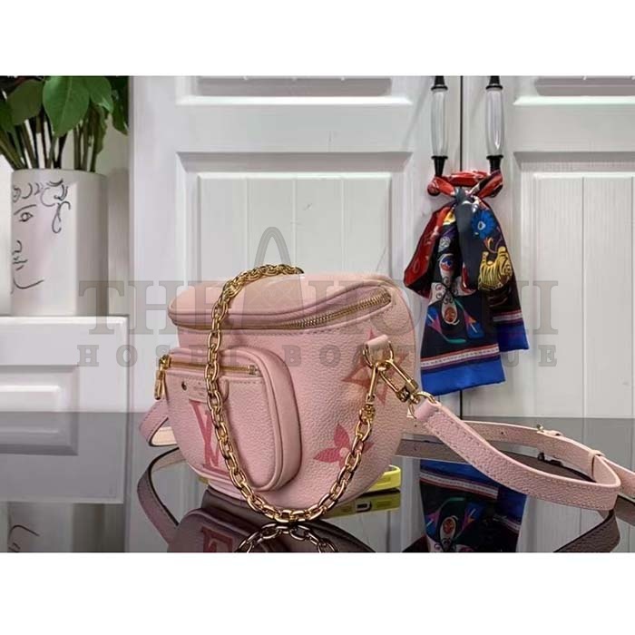 L0vis Vvtt0n LV Women Mini Bumbag Monogram Pink Monogram Empreinte Embossed S*pple Grained Cowhide Master Quality