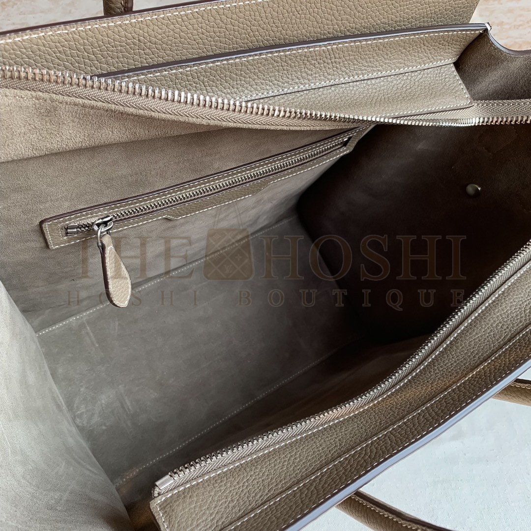 Ce1i*e Mini Luggage Tote Bag In Souris Drummed Calfskin Master Quality
