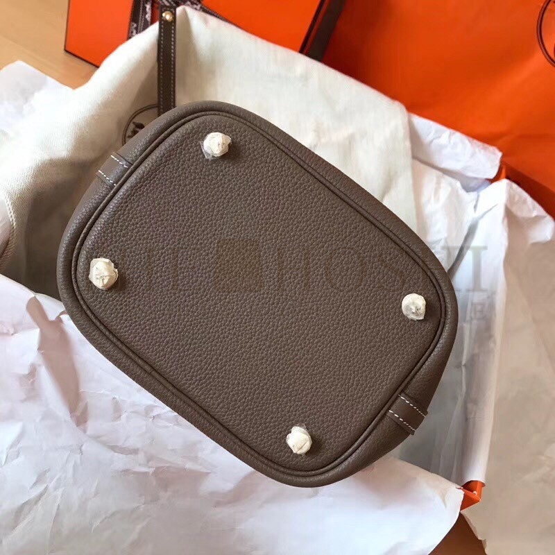 H**me5 Taupe Picotin Lock MM 22cm Handmade Bag Master Quality