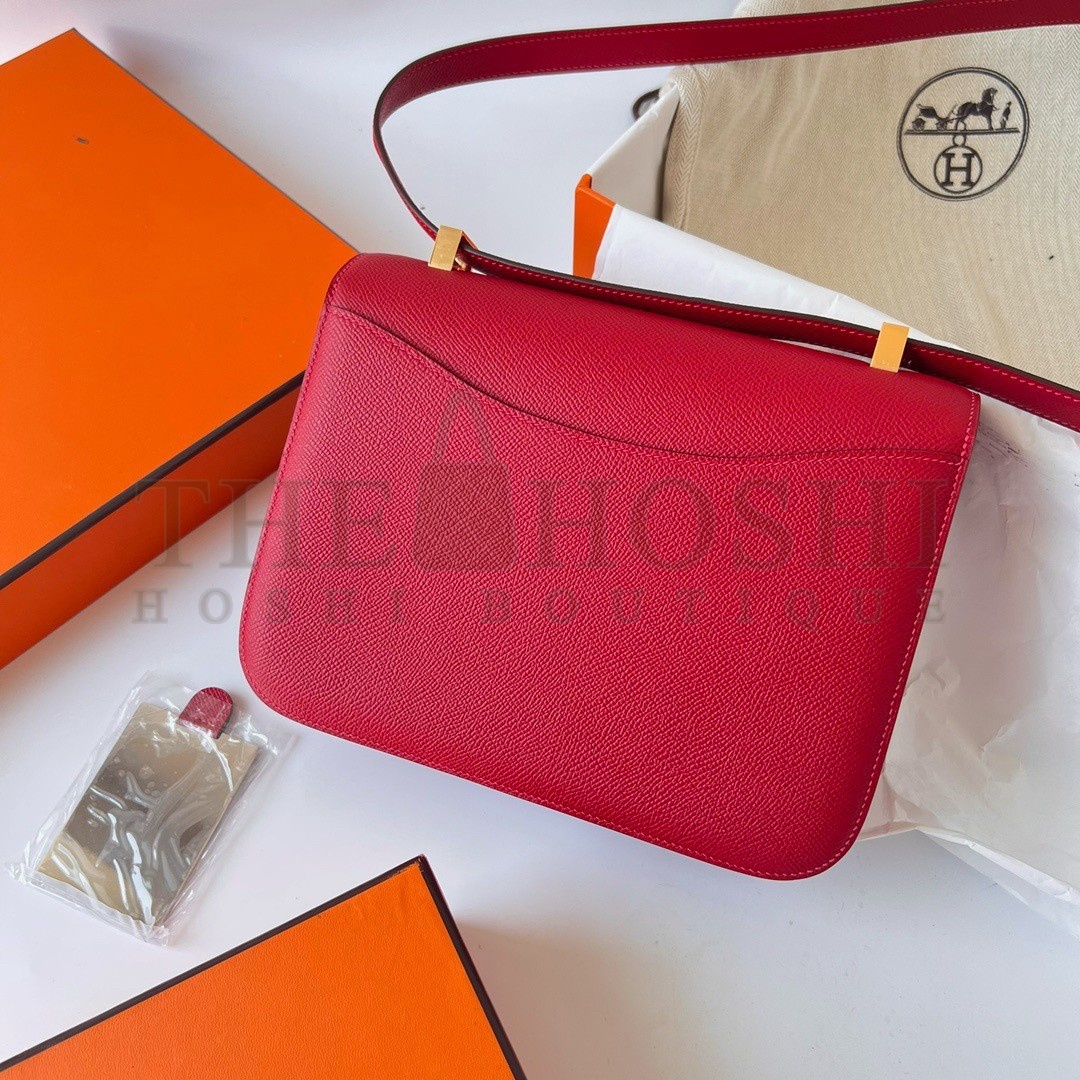H**me5 Constance 1-24 Mirror Bag In Red Epsom Calfskin Master Quality