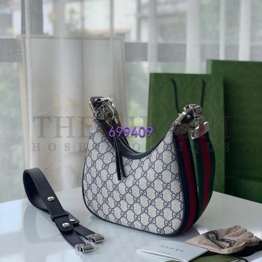 Gvc*1 Women Attache Small Shoulder Bag Beige Blue GG Svp*me Canvas Master Quality