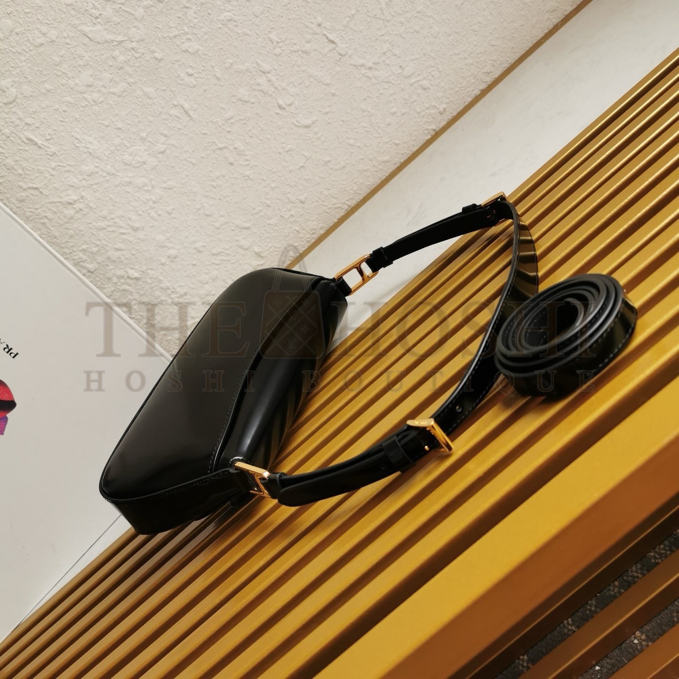 Pra*a Shoulder Bag in Black Brushed Calfskin Master Quality