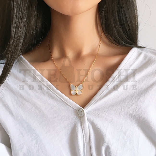 V*n Cl**f & Arpels Large Butterfly Necklace with D1am0nds, Two Butterfly pendant Master Quality