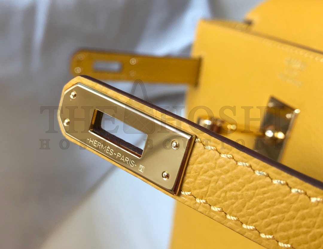 H**me5 Kelly 25cm Sellier Bag in Jaune Ambre Epsom Calfskin GHW Master Quality