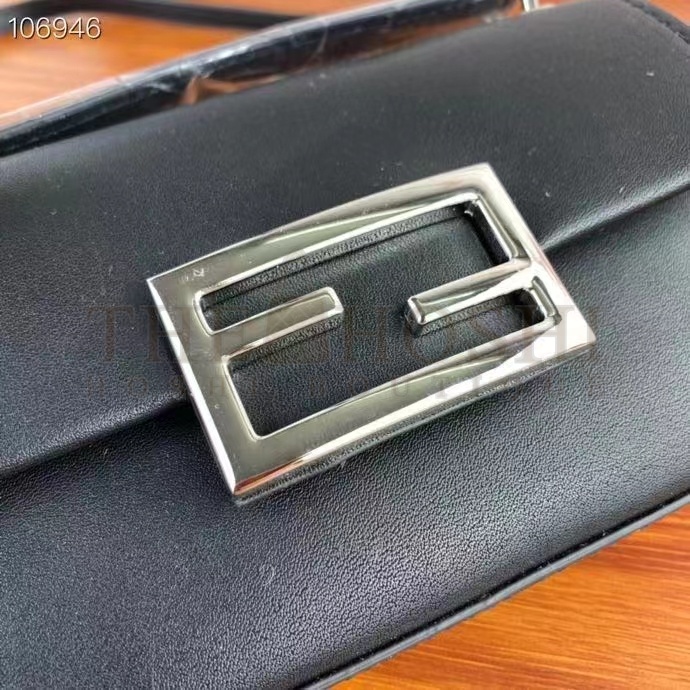 F**di Women FF Baguette Phone Pouch Black Silk Pouch Master Quality