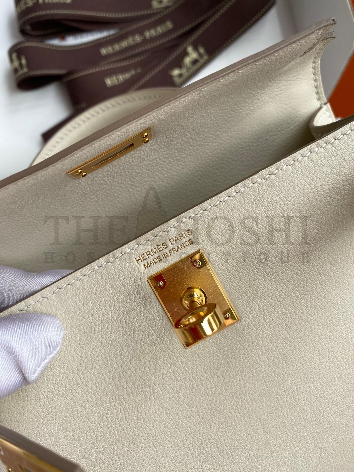 H**me5 Kelly Mini II Sellier Handmade Bag In Craie Swift Calfskin Master Quality