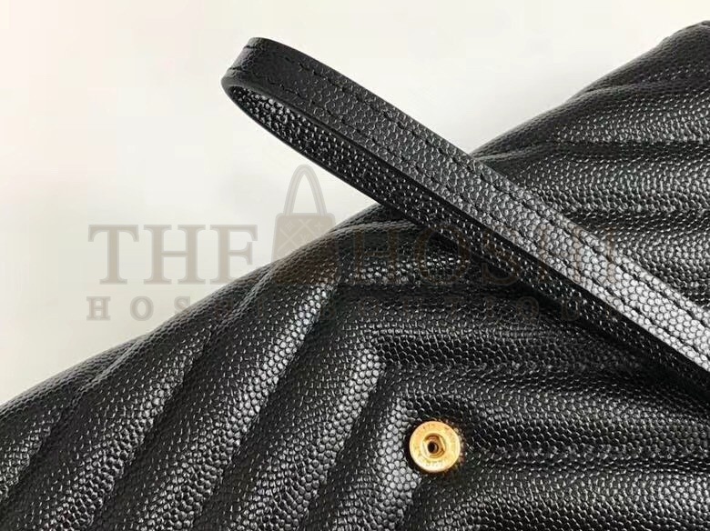 Sa1nt Lau*nt Monogram Clutch In Black Grained Leather Master Quality